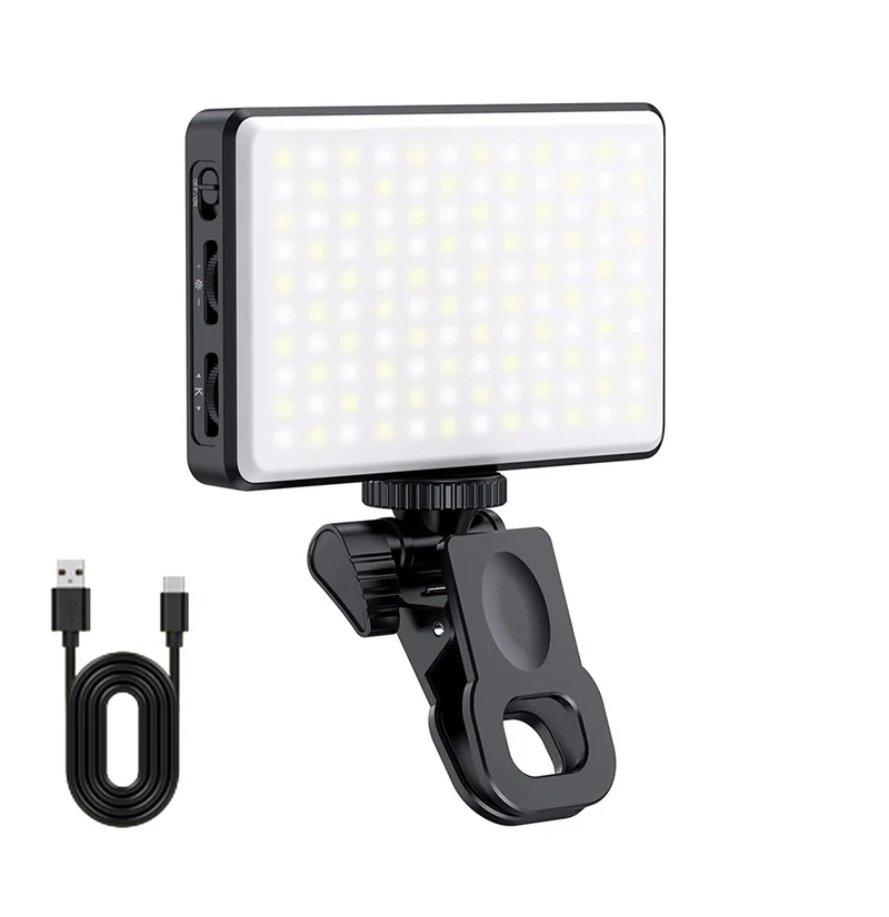 LED Selfie Light Phone Fill Light 120 LED 3000mAh Rechargeable Portable Video Light for Tiktok Vlog Video Conference Selfie