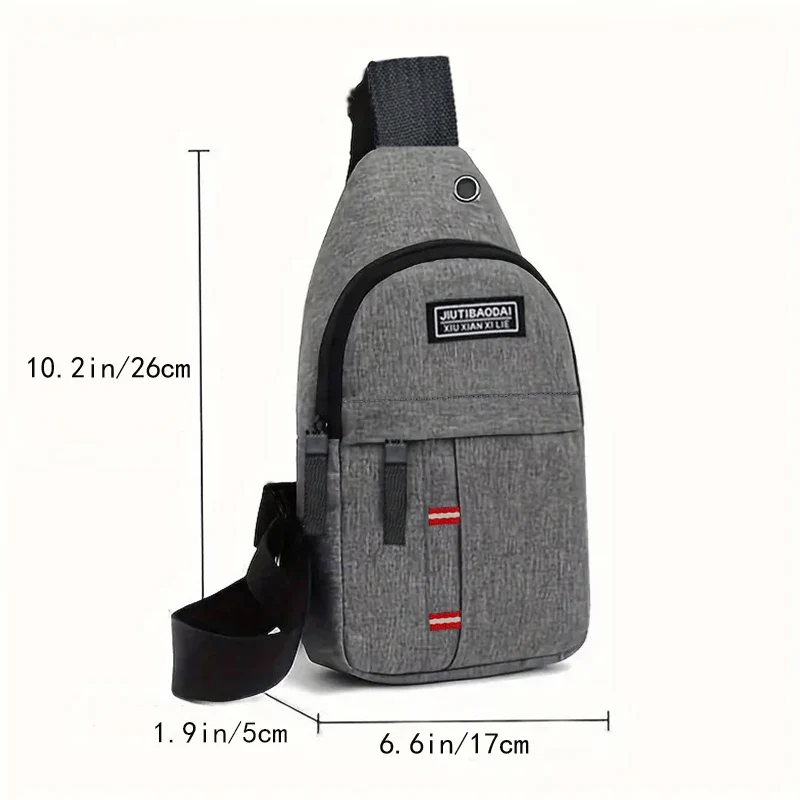 Men's and women's adjustable breast pockets, single-shoulder diagonal cross Oxford fabric breast pockets