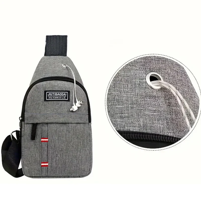 Men's and women's adjustable breast pockets, single-shoulder diagonal cross Oxford fabric breast pockets