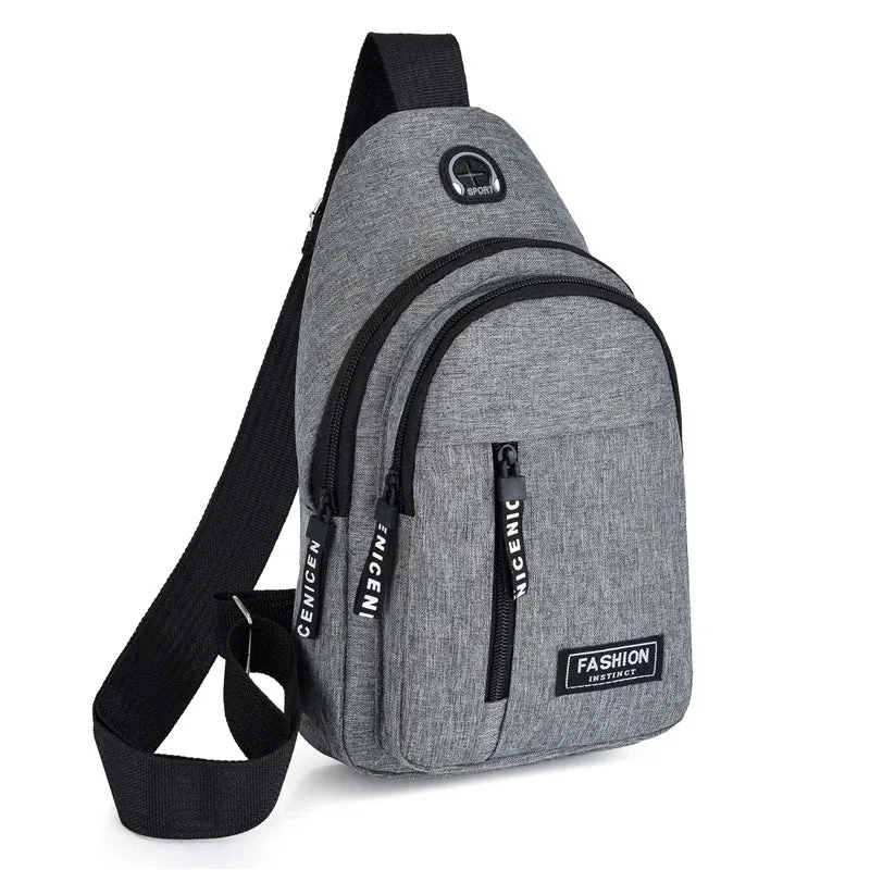 New Men Shoulder Bags Chest Bag Multifuncional Crossbody Bags Travel Sling Bag