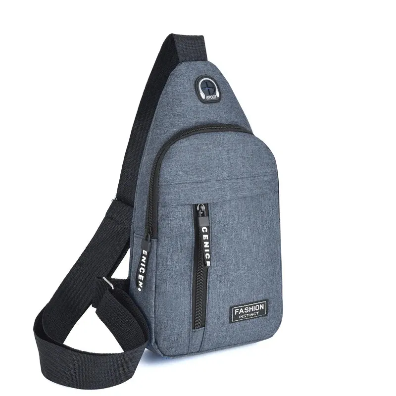 New Men Shoulder Bags Chest Bag Multifuncional Crossbody Bags Travel Sling Bag