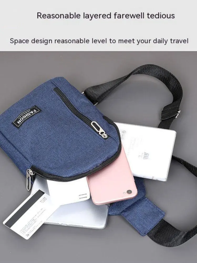 2023 New Chest Bag Fashion New Solid Color Men Chest Bag Outdoor Casual Fashion One Shoulder Crossbody Bag