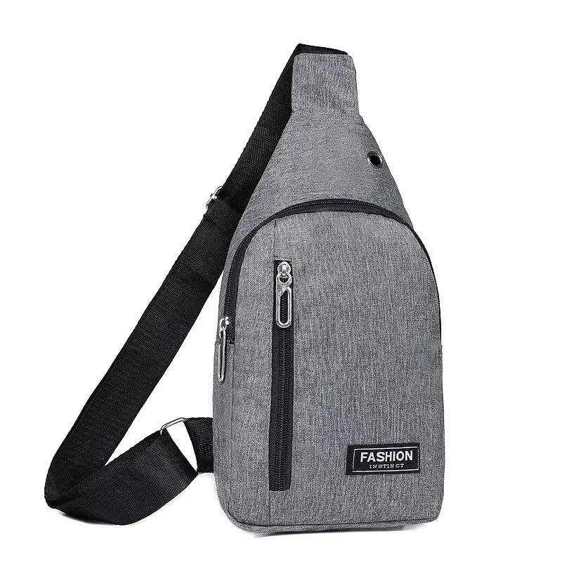 2023 New Chest Bag Fashion New Solid Color Men Chest Bag Outdoor Casual Fashion One Shoulder Crossbody Bag