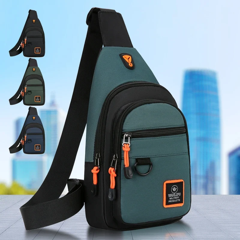 Men's leisure outdoor hiking bike shoulder bag, waterproof sports crossbody bag, travel backpack, men's chest bag, shoulder bag