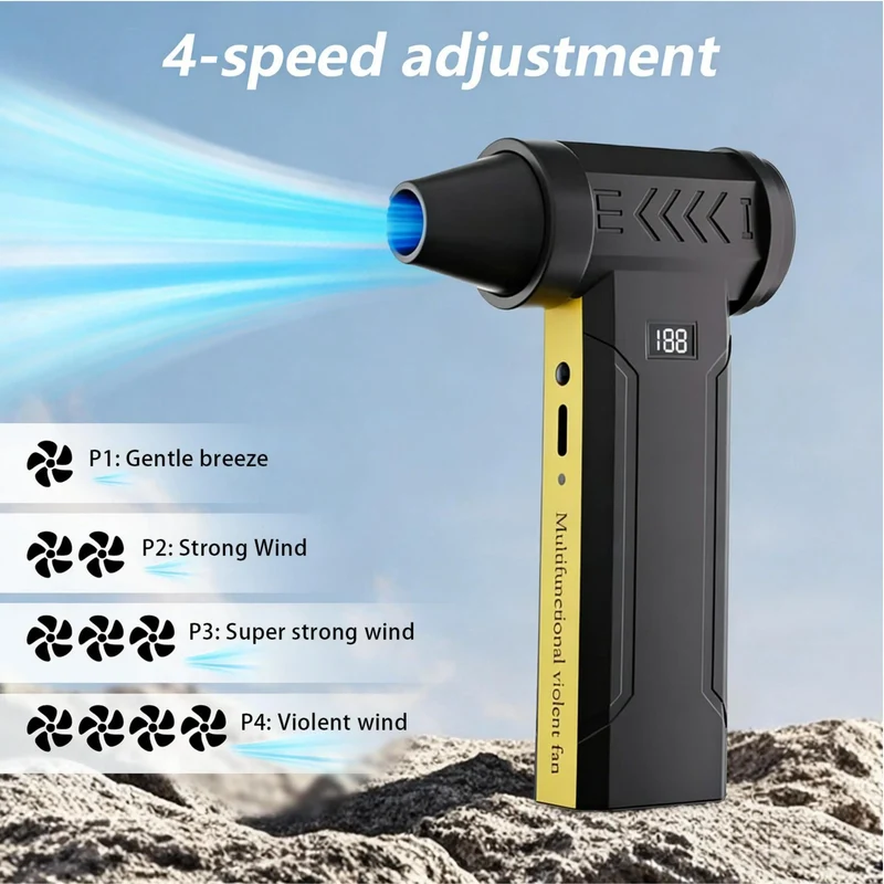 High-Speed Turbo Electric Portable Cooler Air 160000 RPM Rechargeable Powerful Violent Dust Blower Brushless Motor