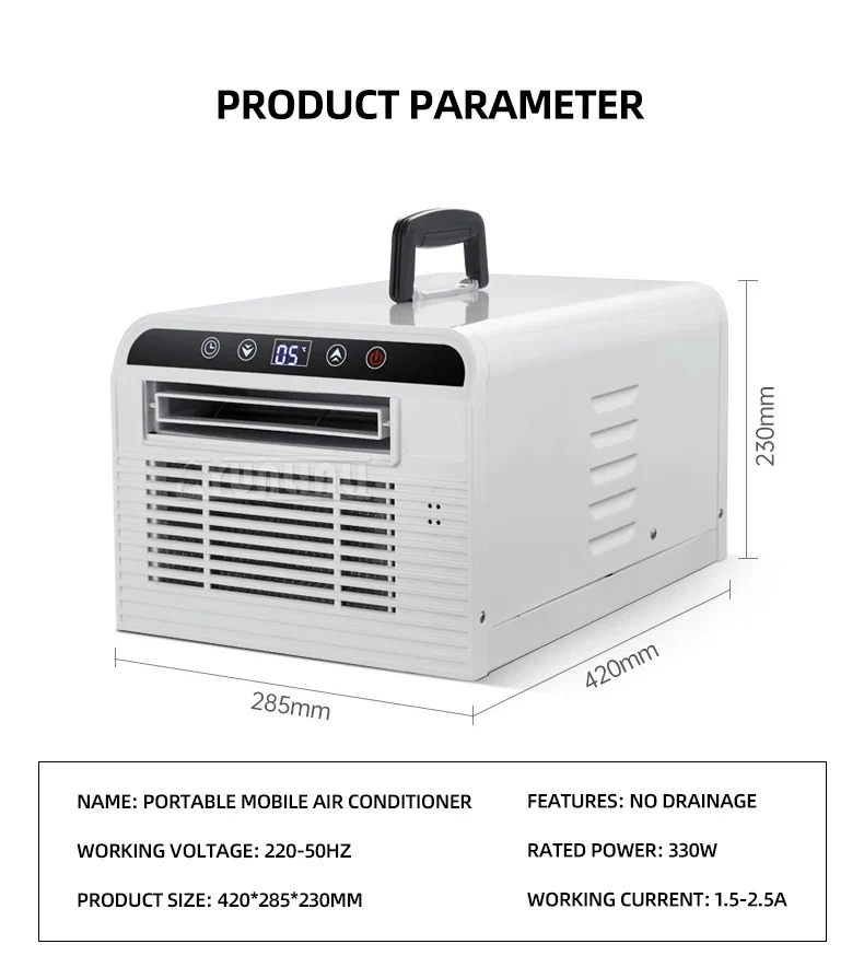 Pet Cooler Drainage-free Mobile Air Conditioner 2500BTU Portable Air Conditioner 2025 Summer