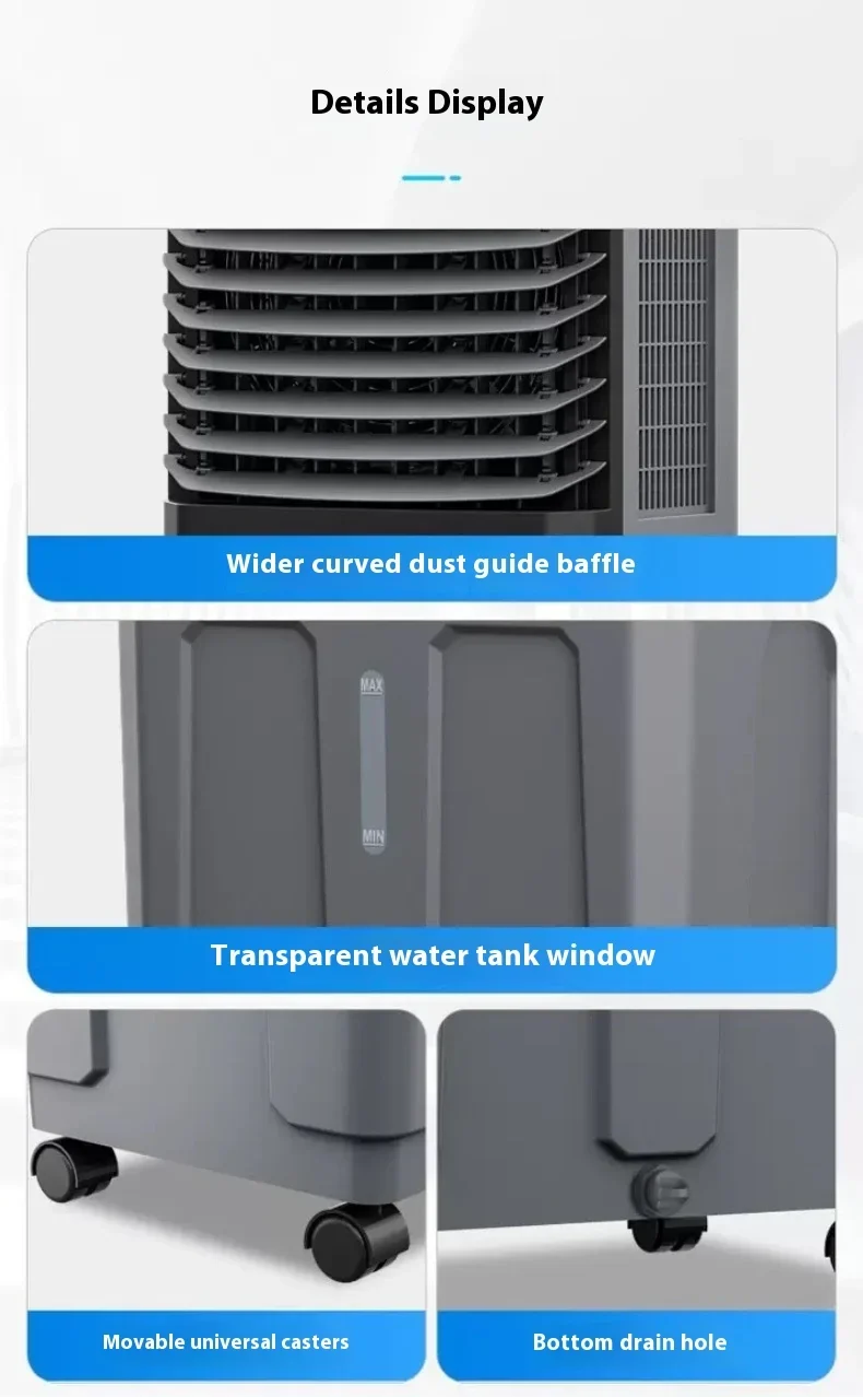 Portable 20L-30L Air Conditioner Cooling Machine with 220V Motor Providing Comfort and Convenience