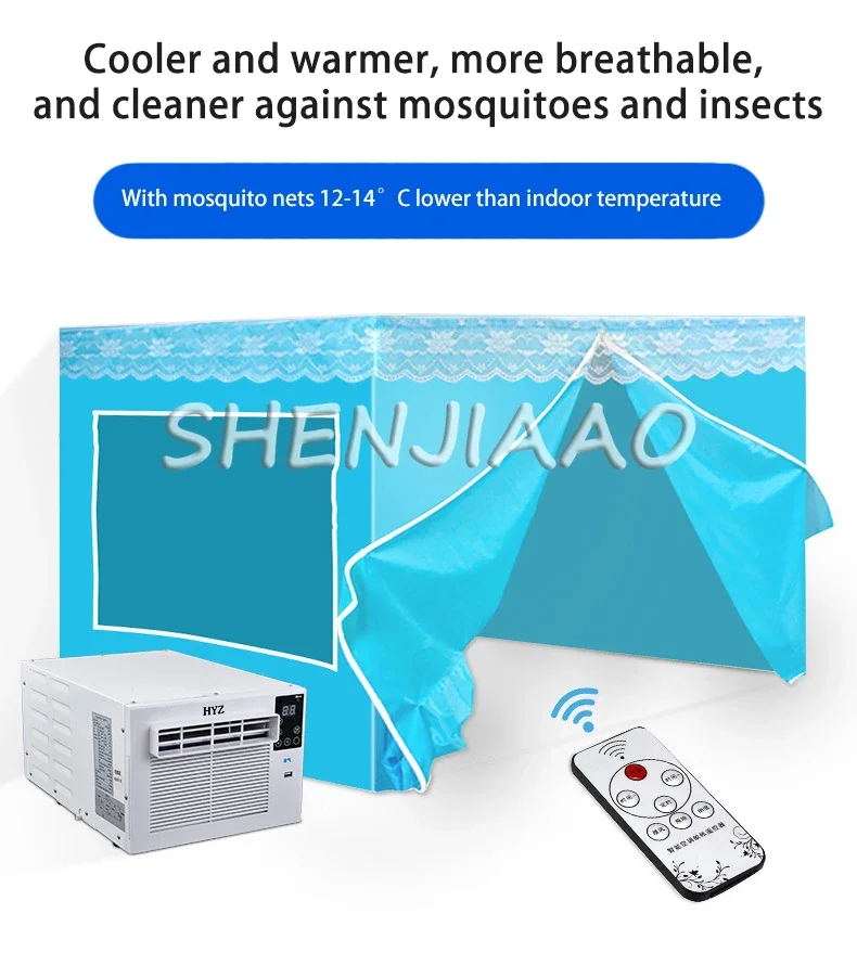 Home Portable Mobile Air Conditioning Dehumidification Desktop Mini Cooling Only Machine Free Installation with Remote Control