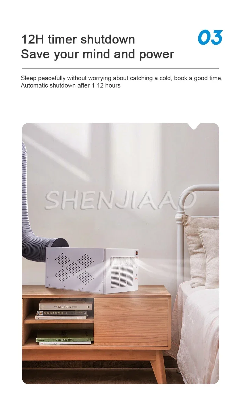 Home Portable Mobile Air Conditioning Dehumidification Desktop Mini Cooling Only Machine Free Installation with Remote Control