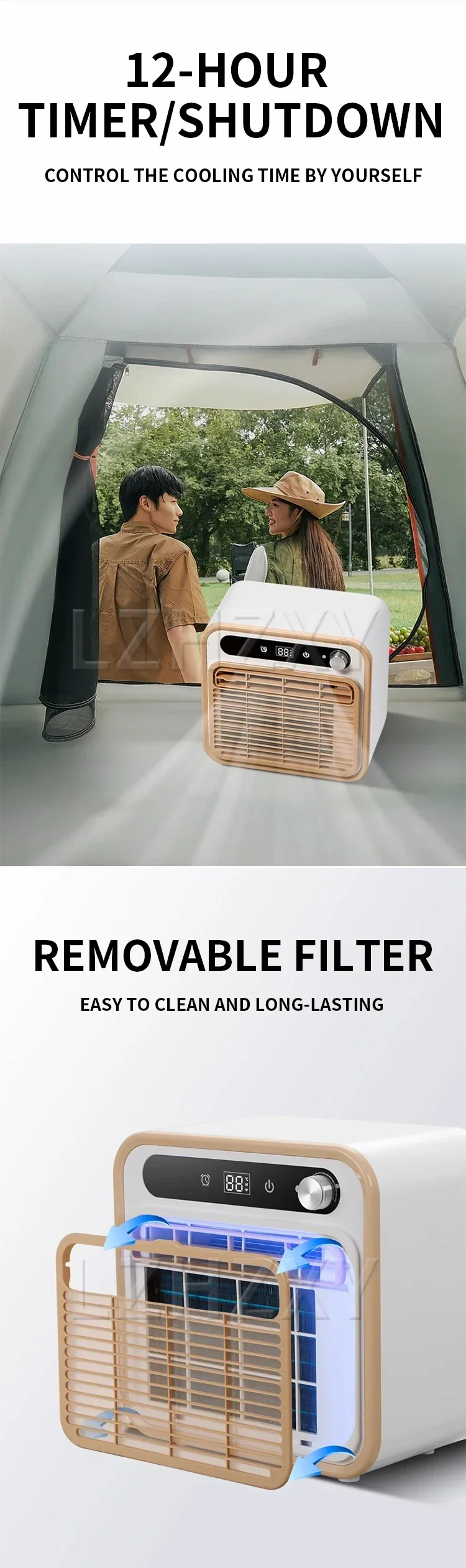 1500W New Split Mobile Air Conditioner Portable Installation-free Camping Tent Air Conditioner Parking Air Conditioner