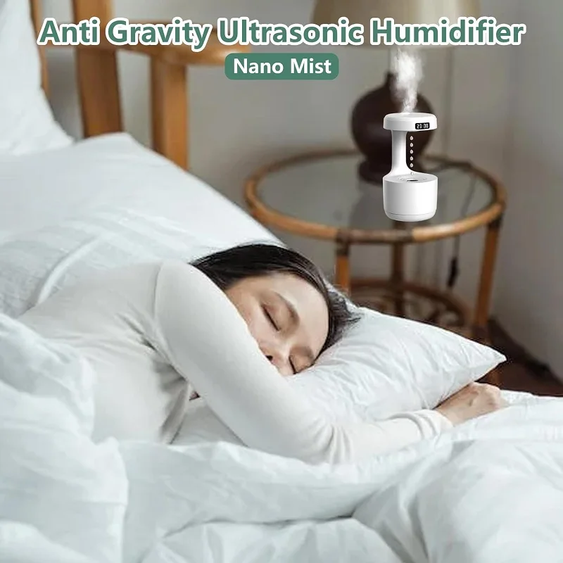 Anti-Gravity Humidifier New Ultrasonic Humidifier with Dual Power-Off Protection Large Capacity Air Humidifierw for Home/Office