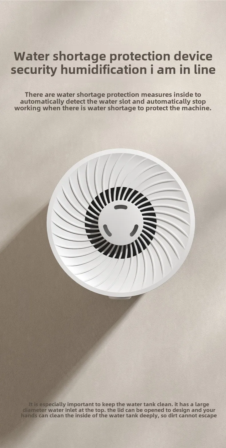 5L Large Capacity Air Humidifier Smart Humidifier with Rotating Mist Auto Shut-Off High Fequency Humidifier Ultra Quiet for Home