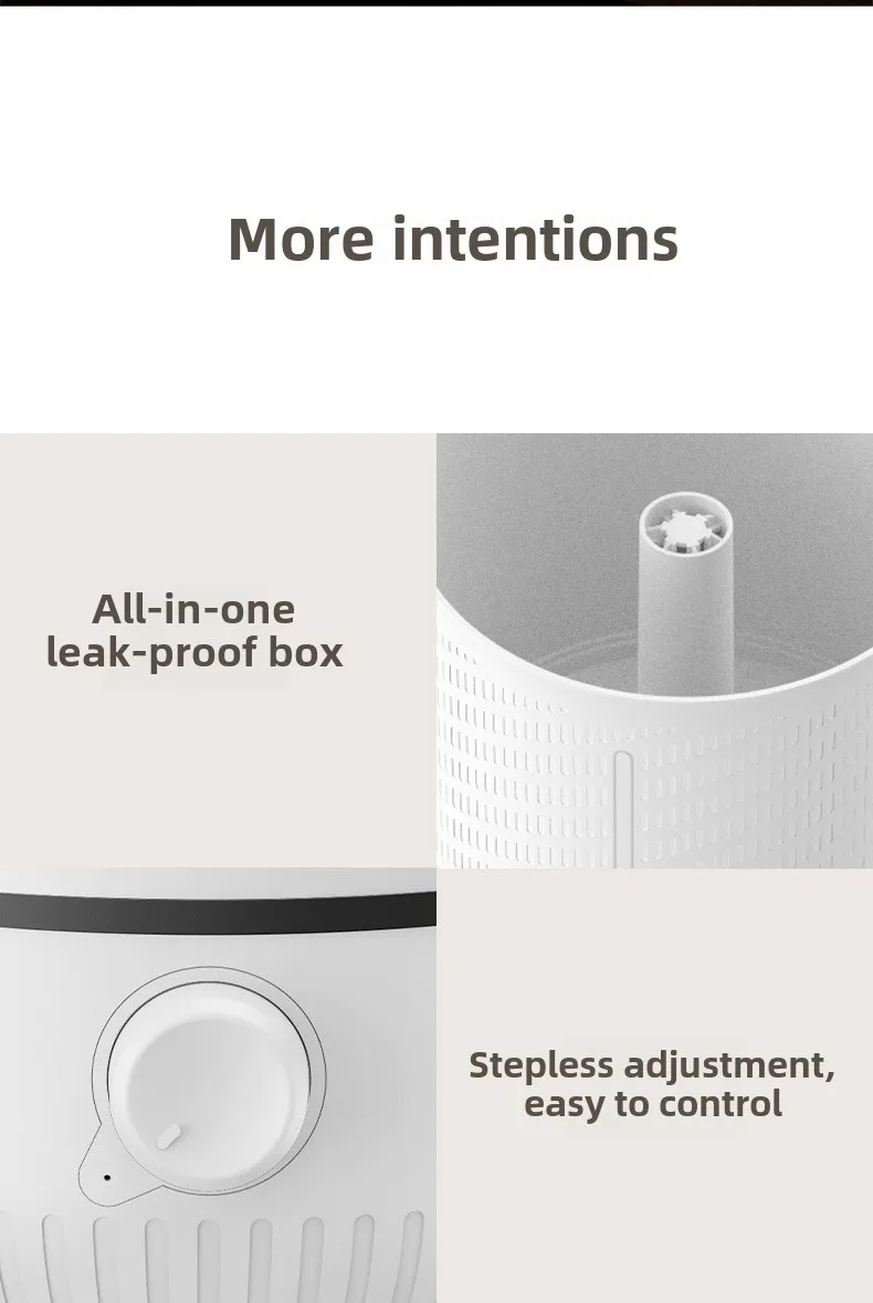 5L Large Capacity Air Humidifier Smart Humidifier with Rotating Mist Auto Shut-Off High Fequency Humidifier Ultra Quiet for Home