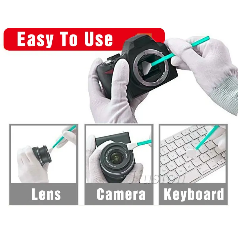 Full Frame Big 6pcs CCD Wet Cleaning Swabs 24mm CMOS Sensor Lens Screen Cleaner Camera Cleaning Suit for Digital DSLR Camera