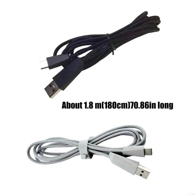 PVC Replacement Charging Cable For ROG DeltaS Headphones Data Cord 180cm K1KF
