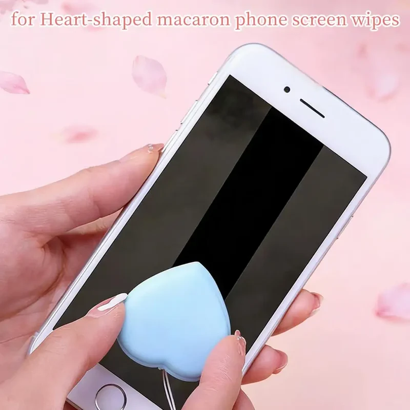 Macaron Mobile Phone Screen Wipe Macaron Portable Keychain for Mobile Computer Electronic Glasses Cleaner Cloth