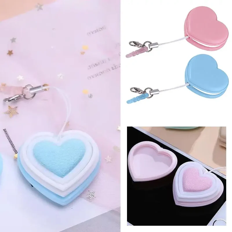 Macaron Mobile Phone Screen Wipe Macaron Portable Keychain for Mobile Computer Electronic Glasses Cleaner Cloth