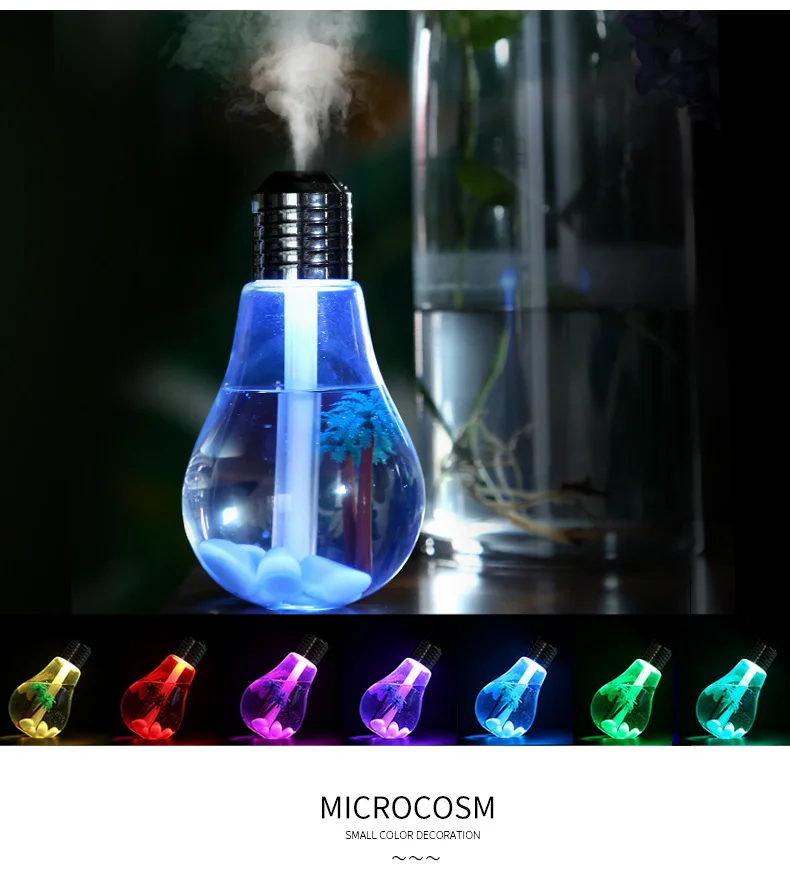 New Small Bulb Humidifier Bedroom Ultra Large Mist Desktop Air Humidifier