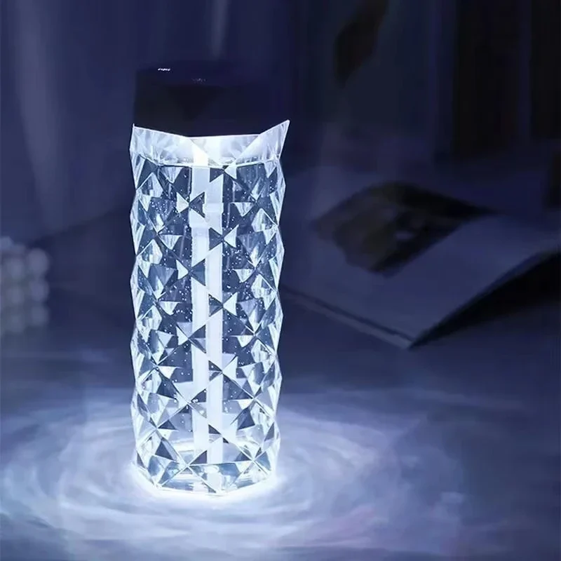 400ml Colorful USB Crystal Humidifier with Aromatherapy and Air Purification for Bedroom and Desktop