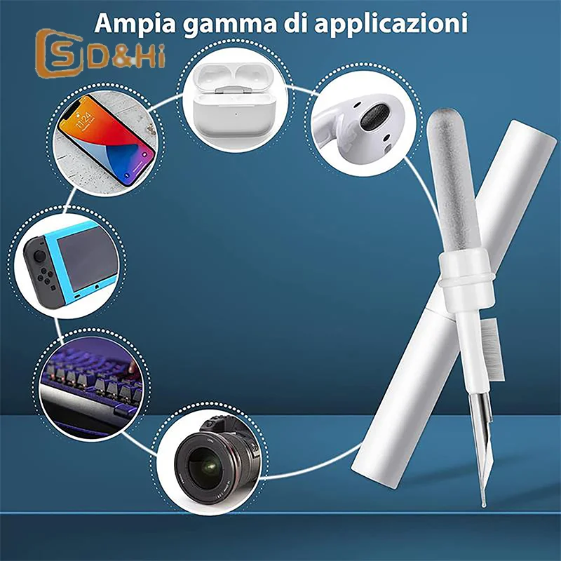 Multifunctional Headphone Cleaning Pens Bluetooth Earphone Cleaning Tools Phone PC Screen Keyboard Integrated Cleaning Brush Kit