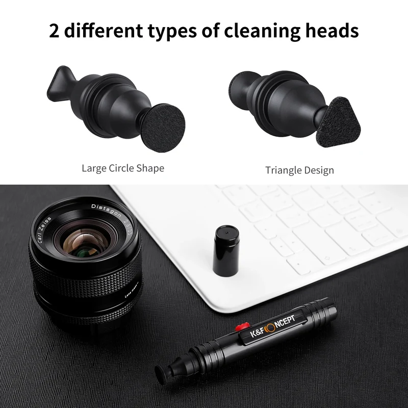 K&F Concept Lens Cleaning Pen with Retractable Soft Brush for DSLR Cameras and Sensitive Electronics Optics Cleaning Tool