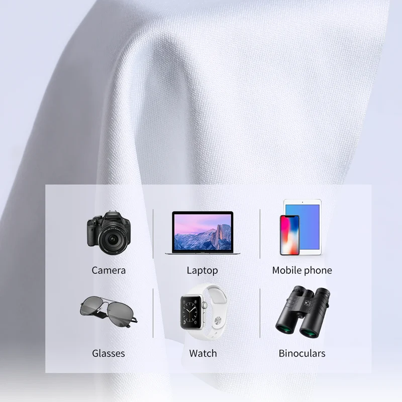 K&F Concept 5Pcs 15cmx15cm Lndividually Vacuum Wrapped Microfiber Cleaning Cloths For Camera Lens Glasses Phones LCD Screens