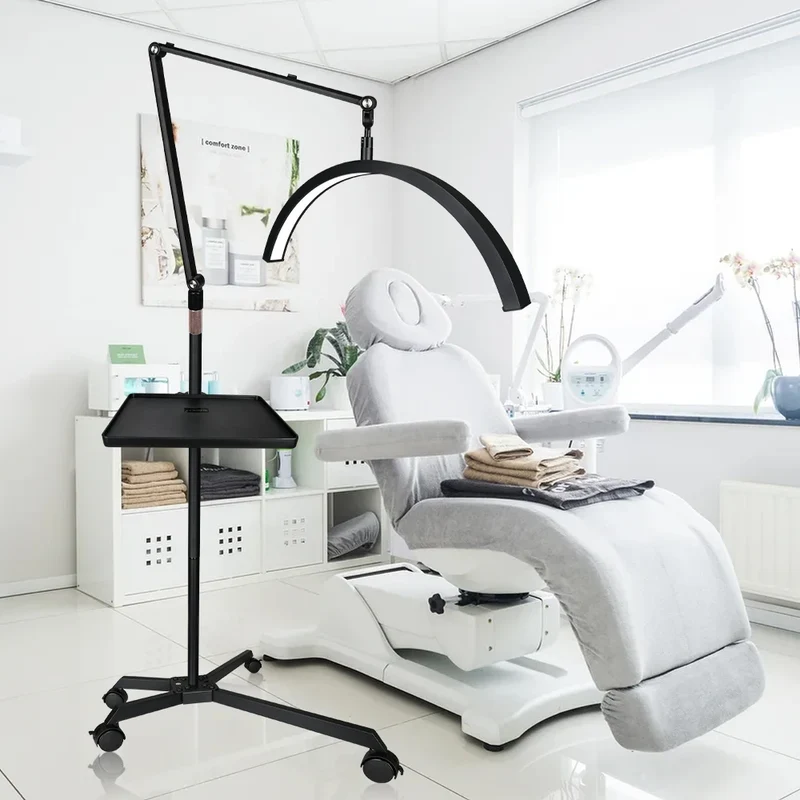 20inch Half Moon Light 36W 3200K-5600K Eyelash LED Floor Light Adjust Angle Eyelash Extension Lamp for Beauty Skincare Eyebrows