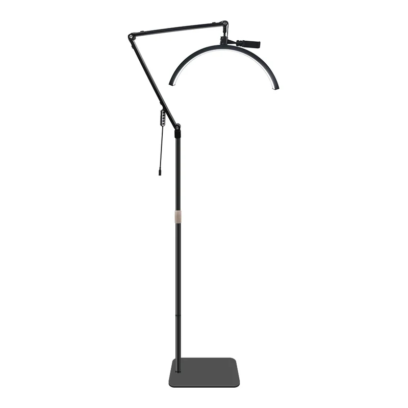20inch Half Moon Light 36W 3200K-5600K Eyelash LED Floor Light Adjust Angle Eyelash Extension Lamp for Beauty Skincare Eyebrows