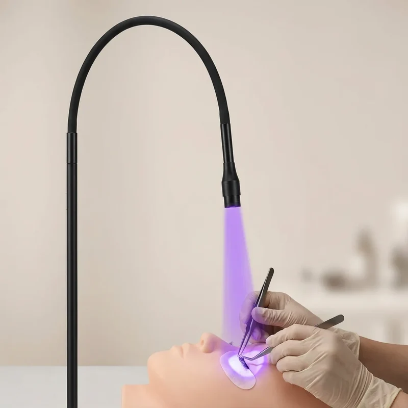 10W Lash UV Curing Lamp Floor with Foot Switch False Eyelash Extension Nail Dryer Grafting Glue Fast Curing Light