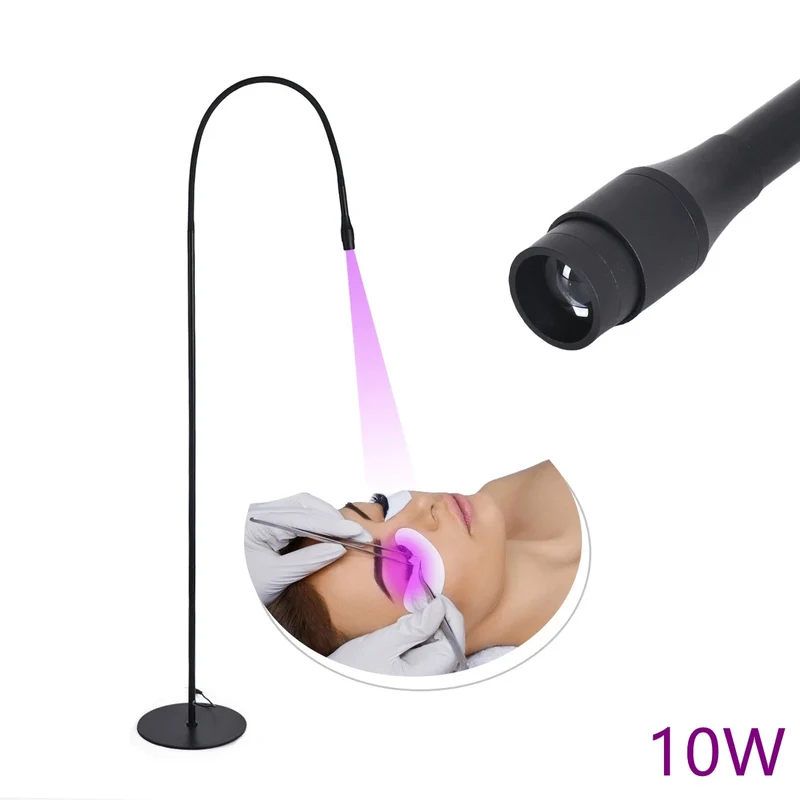 10W Lash UV Curing Lamp Floor with Foot Switch False Eyelash Extension Nail Dryer Grafting Glue Fast Curing Light