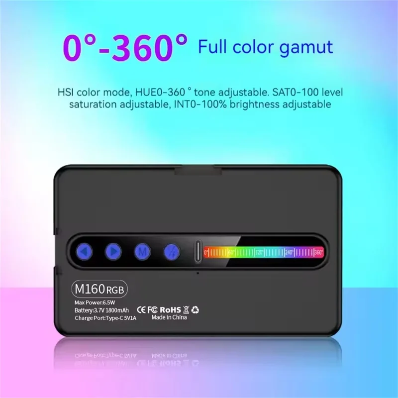 COOL DIER 2026 New RGB Light LED Video Light Photography Fill Camera Lighting LCD Display Cold Shoe For Vlog Live Streaming DSLR