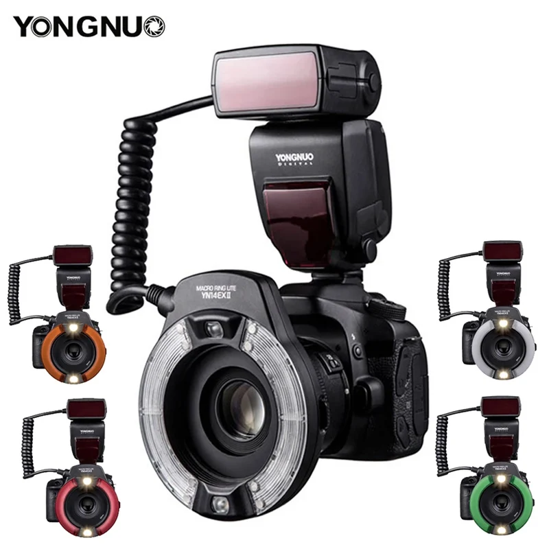 Yongnuo YN14EX II TTL Macro Ring Flash Speedlite Led Light for Canon Sony Camera Oral Cavity Teeth Ornaments Close-up Shooting