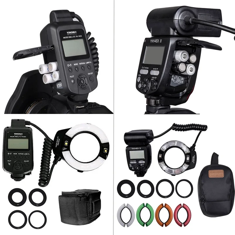 Yongnuo YN14EX II TTL Macro Ring Flash Speedlite Led Light for Canon Sony Camera Oral Cavity Teeth Ornaments Close-up Shooting