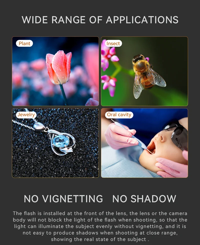 Yongnuo YN14EX II TTL Macro Ring Flash Speedlite Led Light for Canon Sony Camera Oral Cavity Teeth Ornaments Close-up Shooting