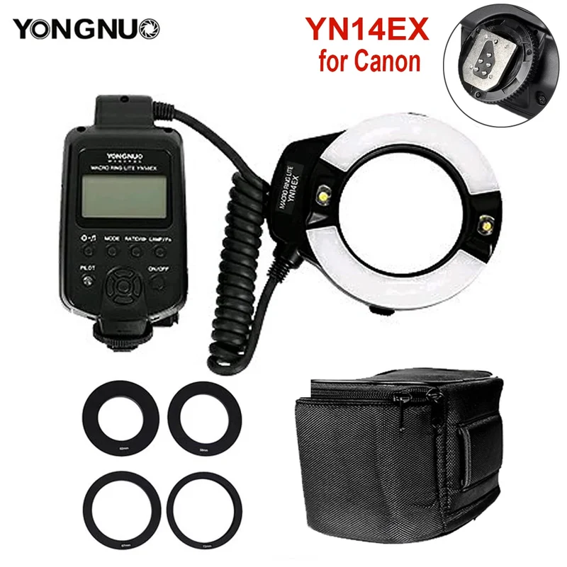 Yongnuo YN14EX II TTL Macro Ring Flash Speedlite Led Light for Canon Sony Camera Oral Cavity Teeth Ornaments Close-up Shooting
