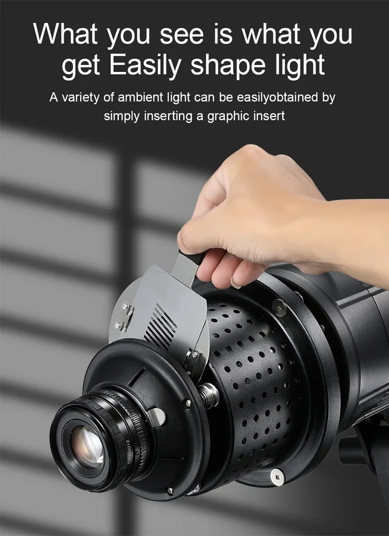 SOONPHO Conical Snoots Graphic Cards for OT1 OT1PRO Projection Film DIY Shape Insert Photography Background Match Godox Lights