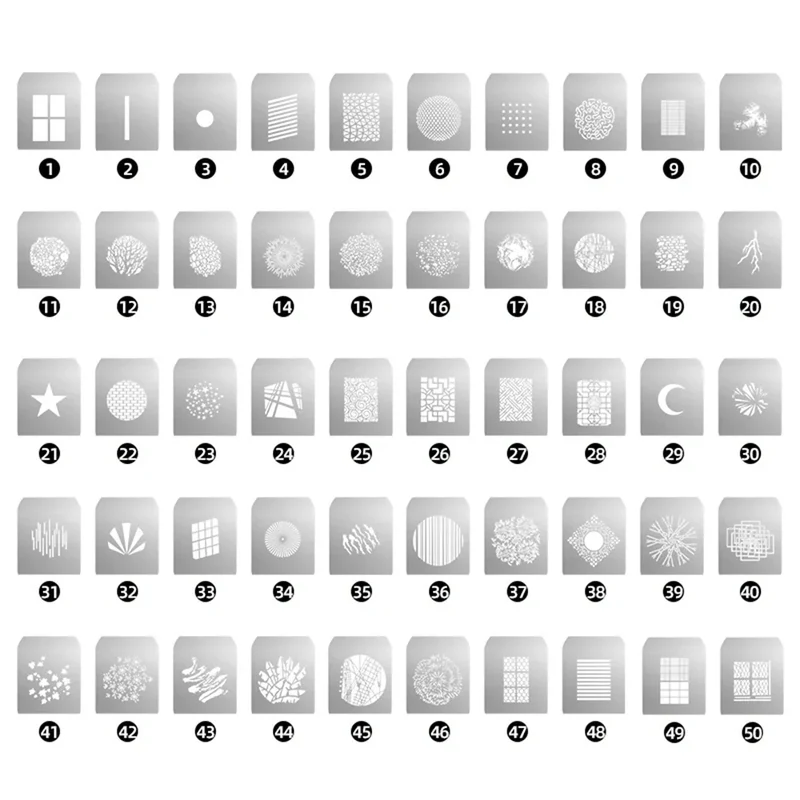 SOONPHO Conical Snoots Graphic Cards for OT1 OT1PRO Projection Film DIY Shape Insert Photography Background Match Godox Lights