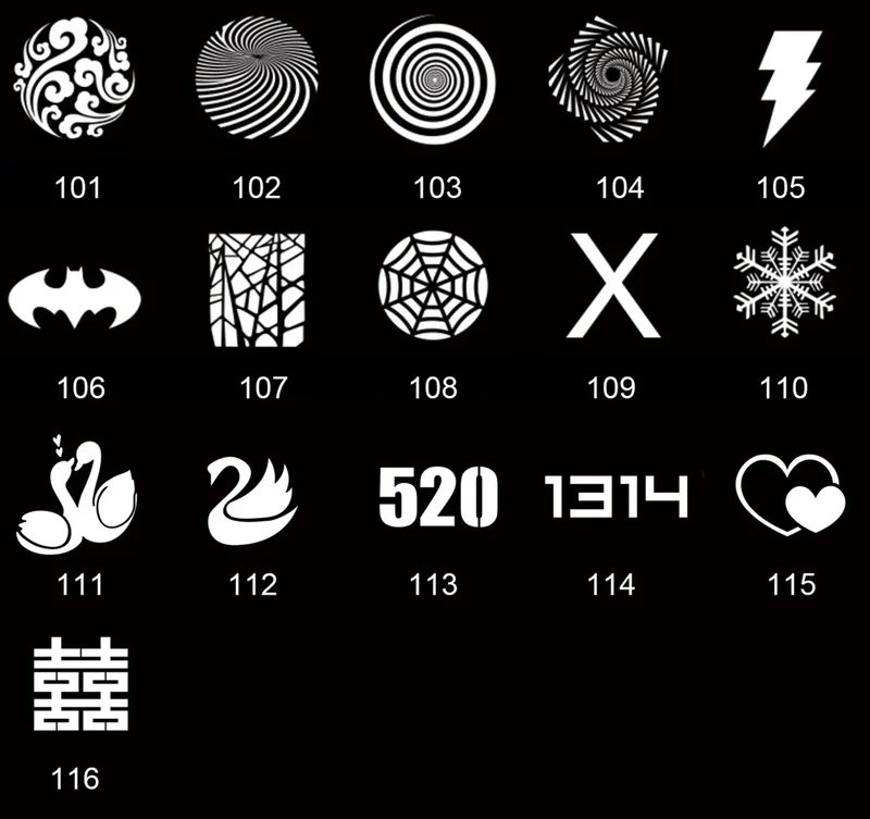 SOONPHO Conical Snoots Graphic Cards for OT1 OT1PRO Projection Film DIY Shape Insert Photography Background Match Godox Lights