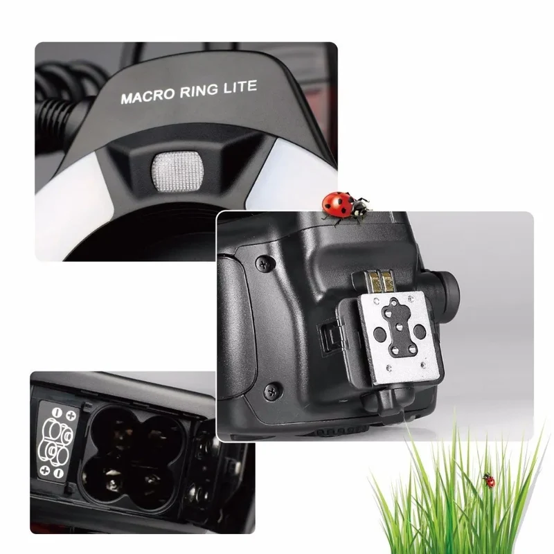 Meike MK-14EXT i-TTL Macro Ring Light Flash for Nikon D5600 D5200 D5100 D5000 D3200 D3100 D90 D750 D600 with LED AF Assist Lamp