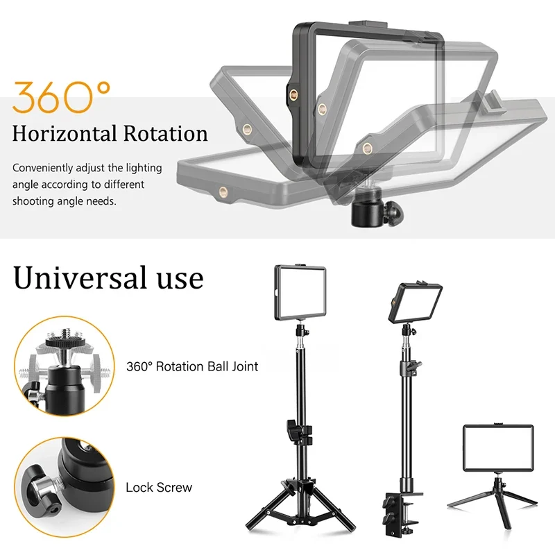 Professional Video Photography LED light for Selfie Dimmable Video Fill Light for Photo Studio Live Fill Lamp With Tripod Stand