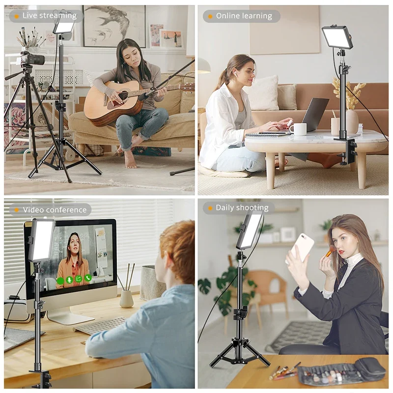 Professional Video Photography LED light for Selfie Dimmable Video Fill Light for Photo Studio Live Fill Lamp With Tripod Stand
