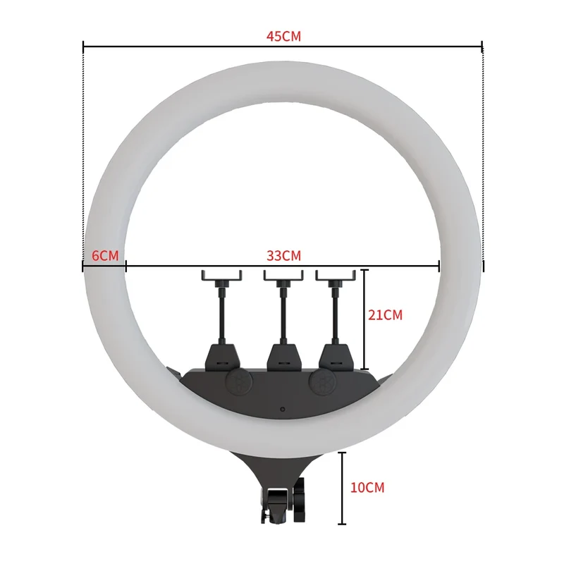 SH Ring Light 18inch Kit 36W 6500K Professional LED Control Stand Phone Holder Tube Bag for Tattoo Lash Extension Barber Light