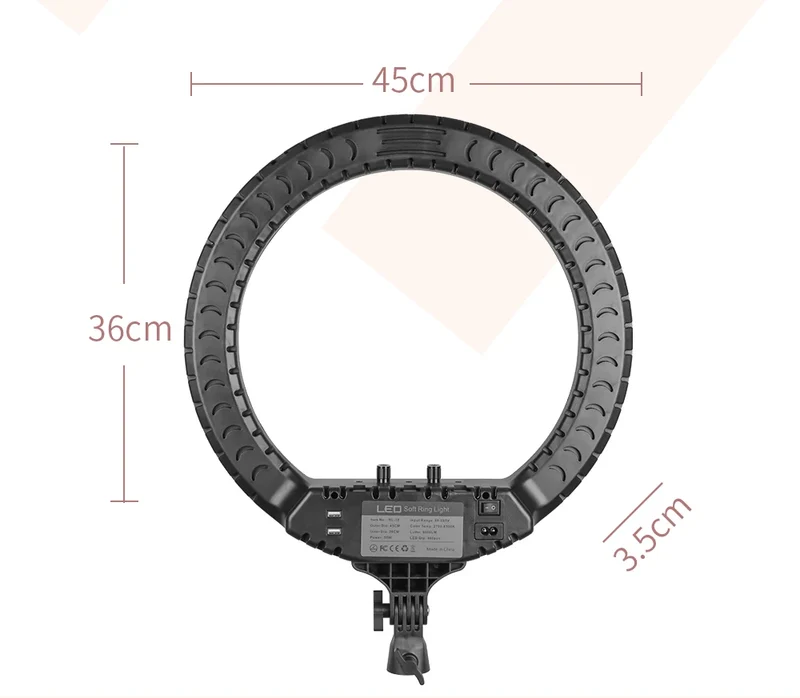 SH Ring Light 18inch Kit 36W 6500K Professional LED Control Stand Phone Holder Tube Bag for Tattoo Lash Extension Barber Light