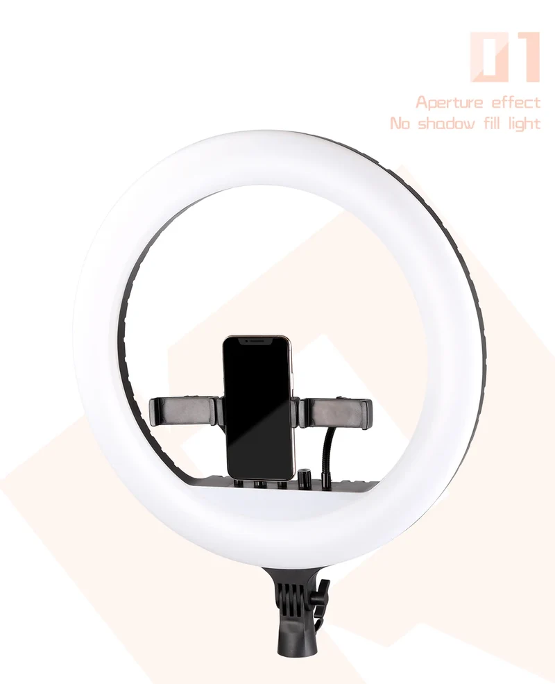 SH Ring Light 18inch Kit 36W 6500K Professional LED Control Stand Phone Holder Tube Bag for Tattoo Lash Extension Barber Light