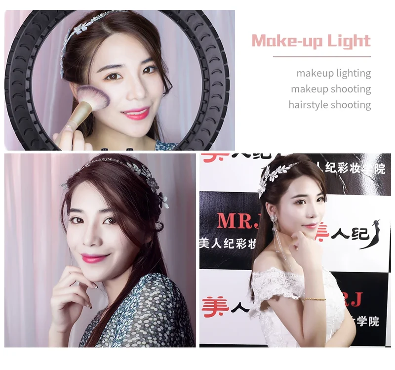 SH Ring Light 18inch Kit 36W 6500K Professional LED Control Stand Phone Holder Tube Bag for Tattoo Lash Extension Barber Light