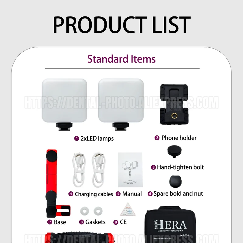 Mobile Photography LED Light Phone Photo Video Flashlight Lighting for Macro, Nail, Manicure Makeup Photography