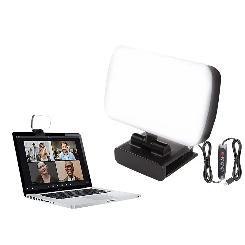 2026 Video Conference 6500K Portable LED Video Light Laptop Computer Webcam Light Zoom Call Lighting Clip for Live Streaming