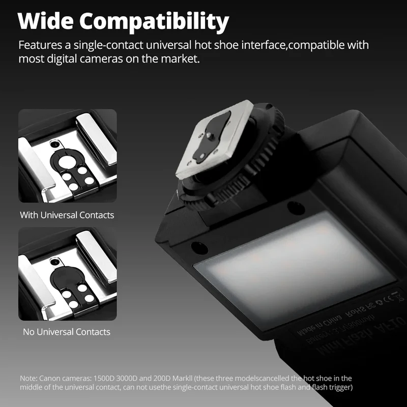 AMBITFUL AF10 Mini Camera Flash Speedlite On-top Flashlight For Sony Canon PENTAX Nikon FUJIFILM OLYMPUS