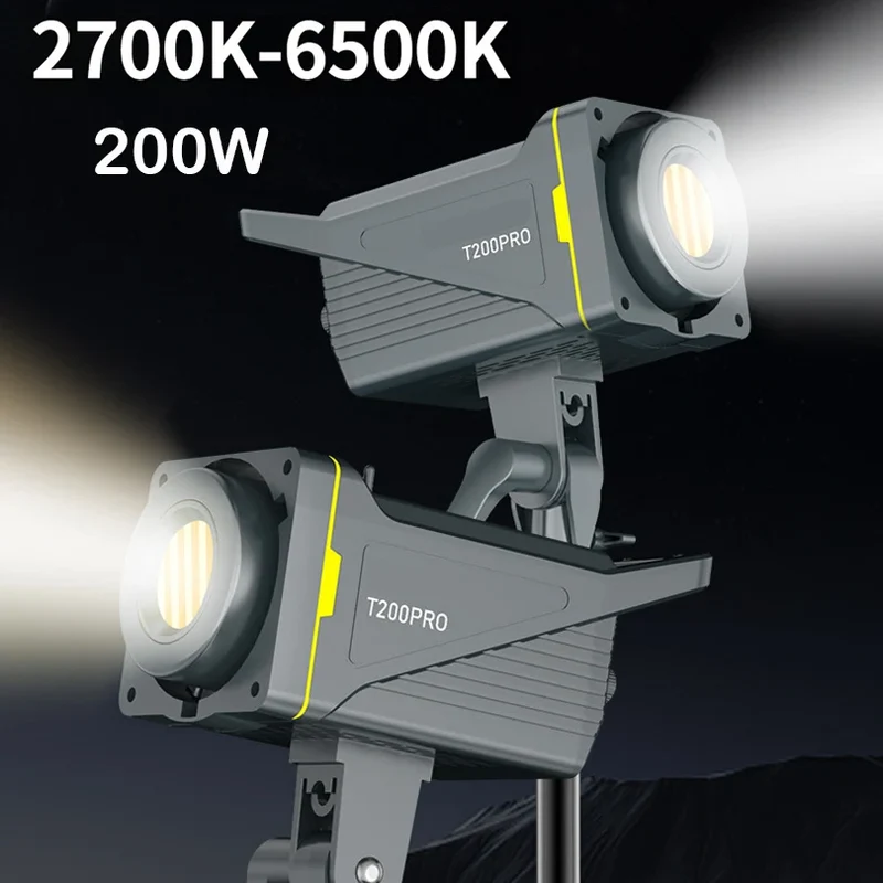 Sun Lamp Portable LED Photography Fill Light 200W Studio Video Light 95+ 2700K-6500K 220V Dimmable Bowens Mount Continuous Light