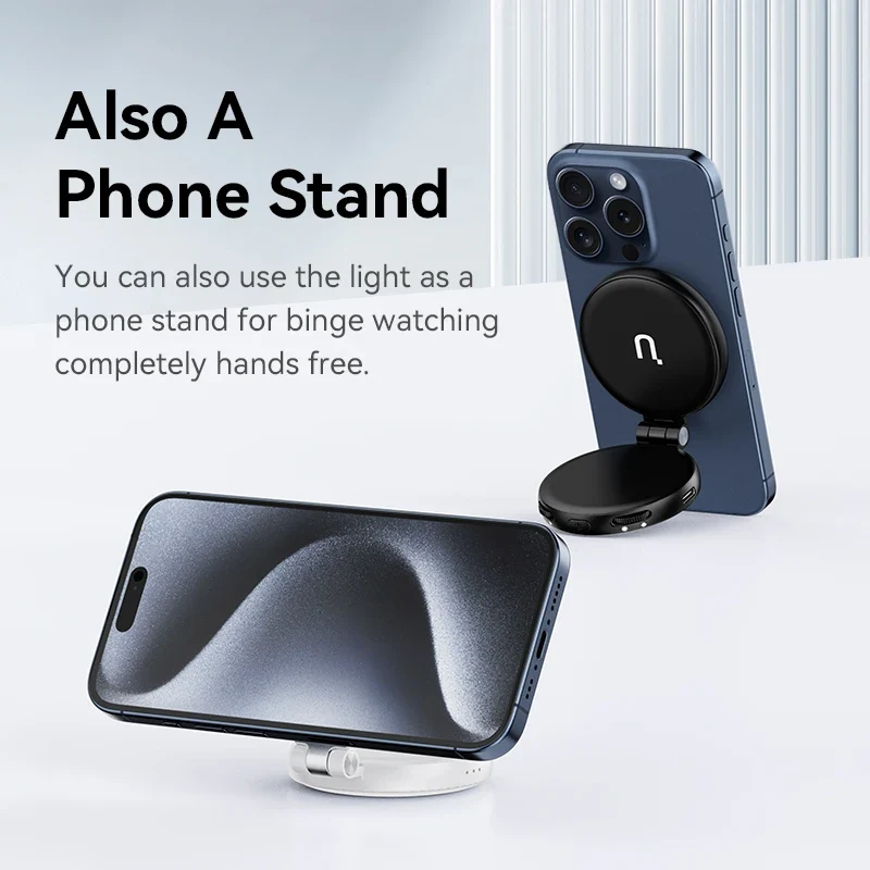 Ulanzi LM19 Bi-color MagSafe Light Phone Stand for iPhone 15 14 13 12 Mini Pro Pro Max for Vlog Live-streaming Photography